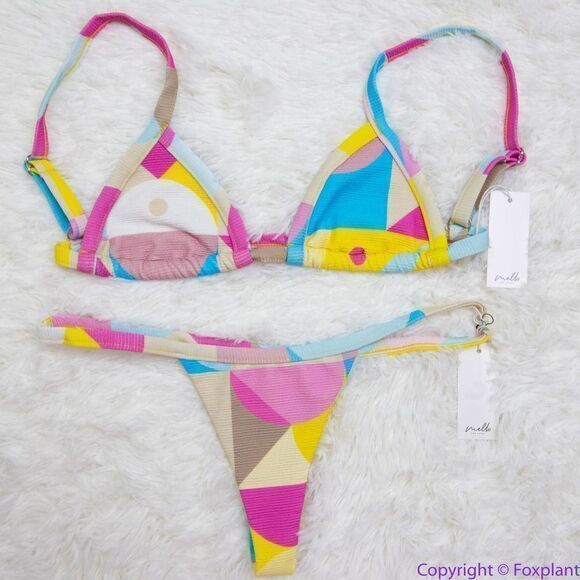 NEW SET! MELLO the label * Free People womens brazilian bikini set carnaval, M - Picture 3 of 16